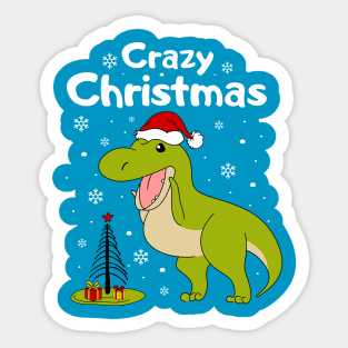 Dinosaur and сhristmas tree Sticker